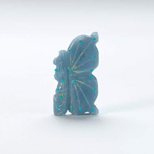 Danette Laate: Angelite Butterfly Maiden With Turquoise Inlay
