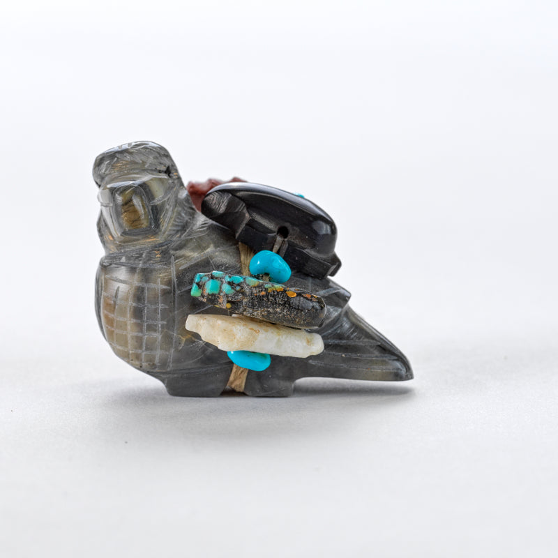 Spotted Ricolite Fitz Kiyite: Picasso Marble, Ricolite, Six Direction Set on Eagle Base ...