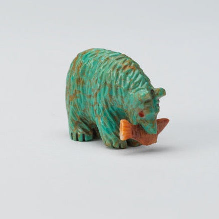 Andres Quandelacy: Turquoise, Bear w/ Fish
