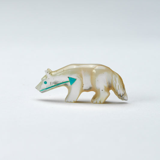 Andres Quandelacy: Mother of Pearl, Wolf w/ Turq. Hearline