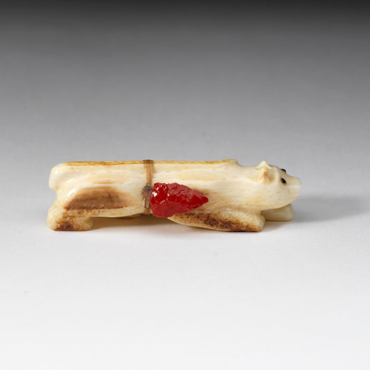 Roderick Quam: Fossilized Ivory with Gold Slag, Mountain Lion