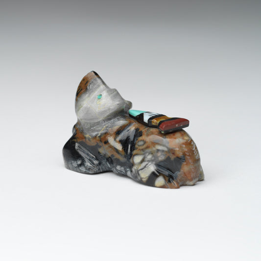 Steven Natachu: Picasso Marble, Bear with Arrowhead Inlay