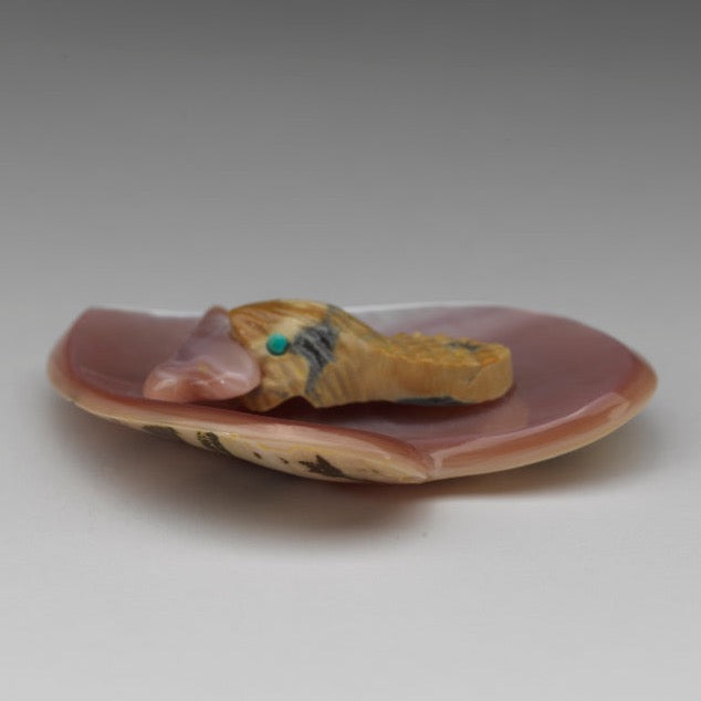 Shells Beaver Angel Yatsayte: Pink Mussel Shell, Beaver on a Lilly Pad shell – Zuni ...