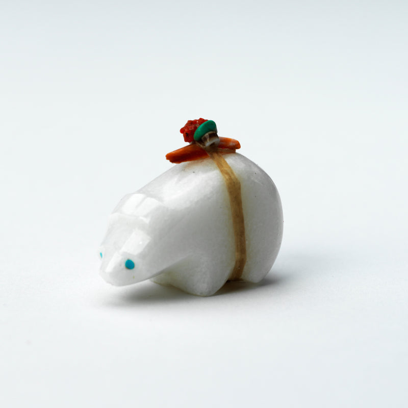 Emery Eriacho (d): White Marble, Bear with Bundle