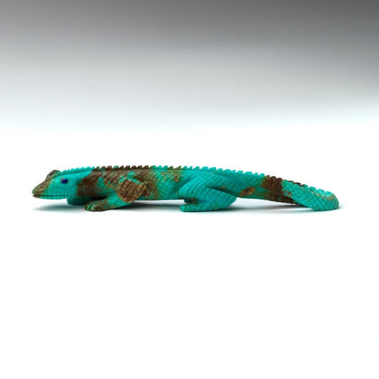 Lance Cheama: Turquoise, Lizard with Lapis Eyes