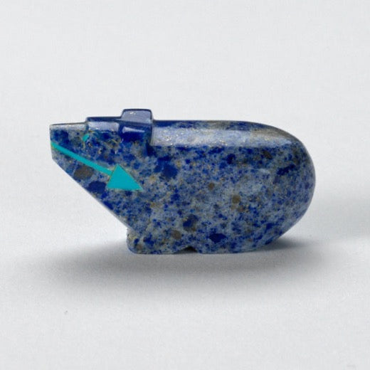 Clayton & Abby Panteah: Lapis lazuli, Bear  Turquoise with Heartline