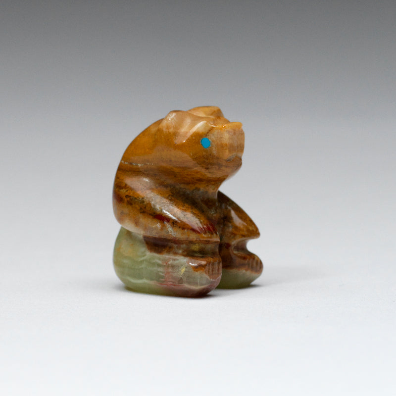 Rosella Lunasee & Loubert Soseeah: Honey onyx, Sitting Bear