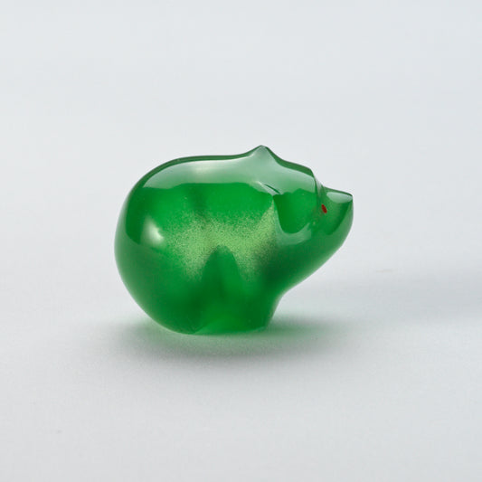 Leland Boone & Daphne Quam: Glass, Green  Bear