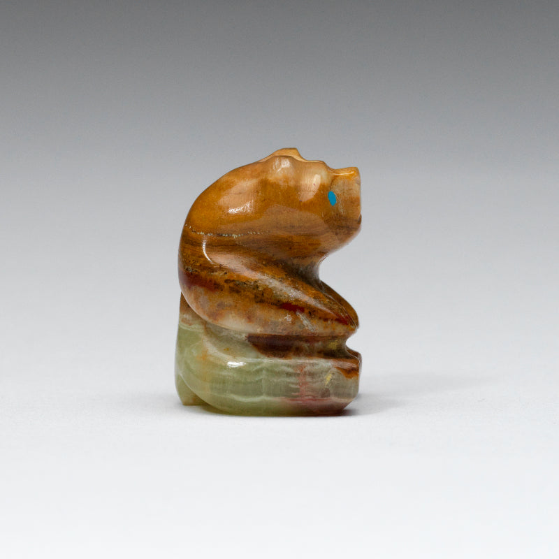 Rosella Lunasee & Loubert Soseeah: Honey onyx, Sitting Bear