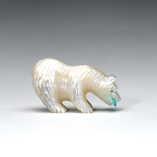 Andres Quandelacy: Mother of Pearl, Bear  Turquoise Fish