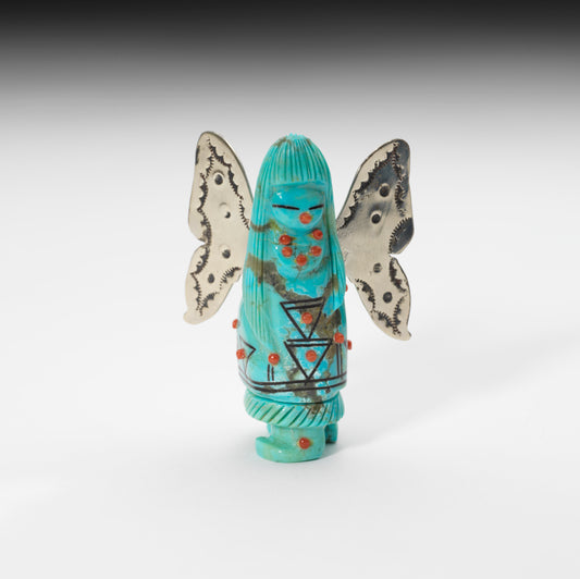 Claudia Peina: Turquoise with Sterling Silver Wings, Butterfly Maiden