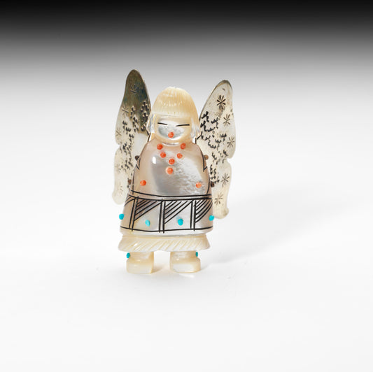 Claudia Peina: Mother of Pearl with Sterling Silver Wings, Butterfly Maiden