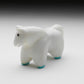 Hayes Leekya: White Marble with Turquoise Hooves, Horse