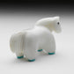Hayes Leekya: White Marble with Turquoise Hooves, Horse