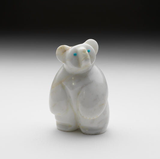 Prudencia Quam & Vernon Lunasee: White Marble, Standing Bear